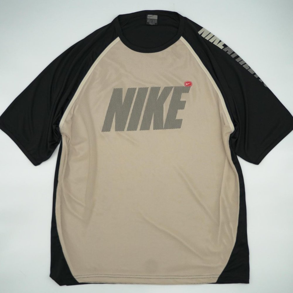 Vintage Nike Mesh Style Athletic 71 Black/Brown Shirt Size XXL
